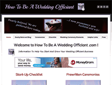 Tablet Screenshot of howtobeaweddingofficiant.com